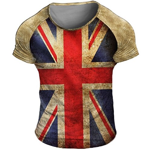 Men's T shirt Tee 3D Print Graphic Patterned National Flag Crew Neck Daily Sports Patchwork Print Short Sleeve Tops Basic Casual Classic Big and Tall Brown / Summer
Men's T shirt Tee 3D Print Graphic Patterned National Flag Crew Neck Daily Sports Patchwork Print Short Sleeve Tops Basic Casual Classic Big and Tall Brown / Summer