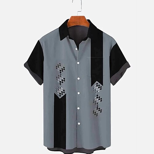 Men's Shirt Graphic Shirt Striped Geometry Turndown Black 3D Print Street Daily Short Sleeve 3D Button-Down Clothing Apparel Fashion Designer Casual Breathable / Beach
Men's Shirt Graphic Shirt Striped Geometry Turndown Black 3D Print Street Daily Short Sleeve 3D Button-Down Clothing Apparel Fashion Designer Casual Breathable / Beach