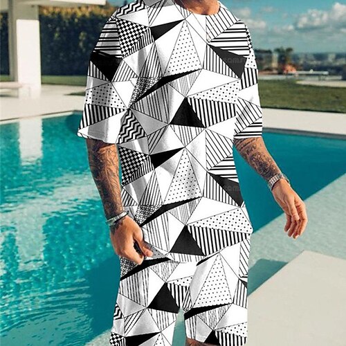 Men's T-shirt Suits Tennis Shirt Graphic Geometric Crew Neck Blue Yellow Brown White 3D Print Street Daily Short Sleeve Print Clothing Apparel 2pcs Basic Fashion Lightweight Casual / Summer / Spring
Men's T-shirt Suits Tennis Shirt Graphic Geometric Crew Neck Blue Yellow Brown White 3D Print Street Daily Short Sleeve Print Clothing Apparel 2pcs Basic Fashion Lightweight Casual / Summer / Spring