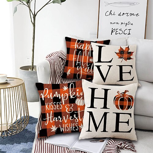 Autumn Pumpkin Double Side Cushion Cover 4PC Soft Decorative Square Throw Pillow Cover Cushion Case Pillowcase for Sofa Bedroom Superior Quality Machine Washable
Autumn Pumpkin Double Side Cushion Cover 4PC Soft Decorative Square Throw Pillow Cover Cushion Case Pillowcase for Sofa Bedroom Superior Quality Machine Washable