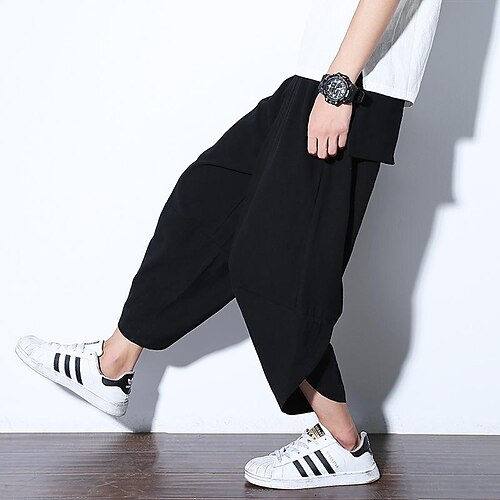 Men's Harem Trousers Baggy Carrot Pants Casual Pants Drawstring Elastic Waist Ankle-Length Sports Outdoor Streetwear Boho Casual Wine Red Green
Men's Harem Trousers Baggy Carrot Pants Casual Pants Drawstring Elastic Waist Ankle-Length Sports Outdoor Streetwear Boho Casual Wine Red Green