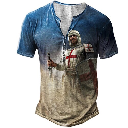 Men's Henley Shirt Tee T shirt Tee 3D Print Graphic Patterned Color Block Soldier Plus Size Henley Daily Sports Button-Down Print Short Sleeve Tops Designer Basic Casual Big and Tall Blue / Summer
Men's Henley Shirt Tee T shirt Tee 3D Print Graphic Patterned Color Block Soldier Plus Size Henley Daily Sports Button-Down Print Short Sleeve Tops Designer Basic Casual Big and Tall Blue / Summer