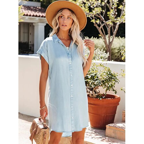 Chemise Chemisier Femme Bleu clair Plein Bouton Manche Courte du quotidien Fin de semaine Vêtement de rue Décontractées Col de Chemise Longue Standard S
Chemise Chemisier Femme Bleu clair Plein Bouton Manche Courte du quotidien Fin de semaine Vêtement de rue Décontractées Col de Chemise Longue Standard S