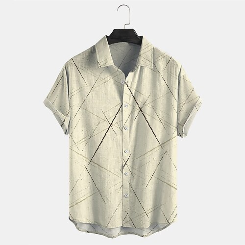 Men's Shirt 3D Print Linear Turndown Street Daily 3D Button-Down Short Sleeve Tops Casual Fashion Breathable Comfortable Beige
Men's Shirt 3D Print Linear Turndown Street Daily 3D Button-Down Short Sleeve Tops Casual Fashion Breathable Comfortable Beige