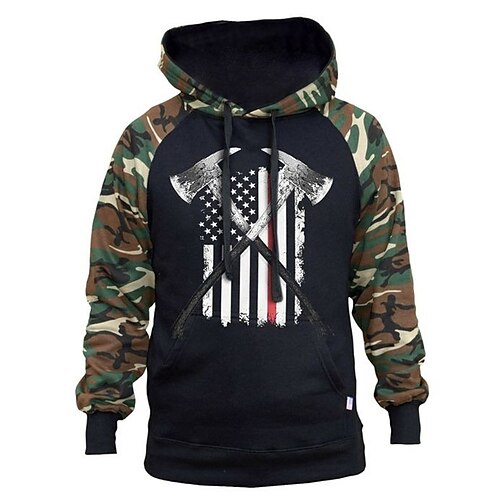 Men's Pullover Hoodie Sweatshirt Graphic Patterned Camouflage Color Block Patchwork Print Daily Sports Streetwear 3D Print Casual Big and Tall Hoodies Sweatshirts Black
Men's Pullover Hoodie Sweatshirt Graphic Patterned Camouflage Color Block Patchwork Print Daily Sports Streetwear 3D Print Casual Big and Tall Hoodies Sweatshirts Black