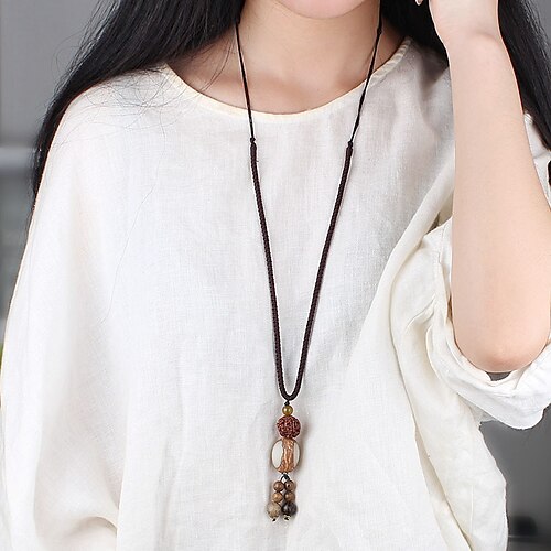 1pc Pendant Necklace Long Necklace For Men's Women's Street Gift Daily Wooden Cord Acrylic Retro Buddha
1pc Pendant Necklace Long Necklace For Men's Women's Street Gift Daily Wooden Cord Acrylic Retro Buddha