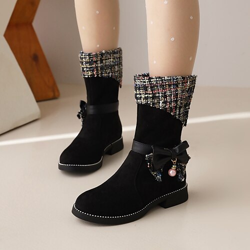 Girls' Boots Mid-Calf Boots Suede School Shoes Big Kids(7years ) Daily Butterfly Almond Black Fall Winter
Girls' Boots Mid-Calf Boots Suede School Shoes Big Kids(7years ) Daily Butterfly Almond Black Fall Winter