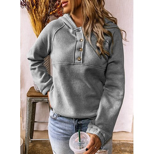 Women's Pullover Hoodie Sweatshirt Pullover Plain Casual Weekend Active Streetwear Clothing Apparel Hoodies Sweatshirts Gray
Women's Pullover Hoodie Sweatshirt Pullover Plain Casual Weekend Active Streetwear Clothing Apparel Hoodies Sweatshirts Gray