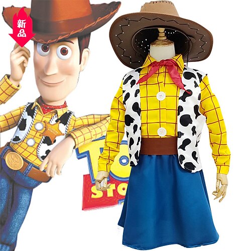 Toy Story Woody Cosplay Costume Halloween Props Masquerade Girls' Movie Cosplay Anime Halloween Yellow Vest Top Skirt Christmas Halloween Children's Day Cotton / Belt / Scarf / Hat
Toy Story Woody Cosplay Costume Halloween Props Masquerade Girls' Movie Cosplay Anime Halloween Yellow Vest Top Skirt Christmas Halloween Children's Day Cotton / Belt / Scarf / Hat