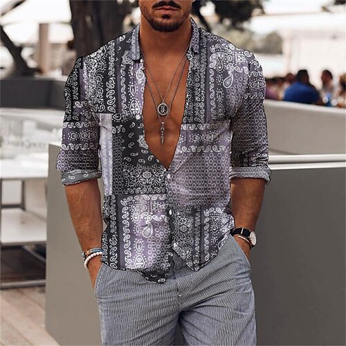 Men's Shirt Graphic Shirt Graphic Turndown Gray 3D Print Street Daily Long Sleeve 3D Button-Down Clothing Apparel Fashion Designer Casual Comfortable
Men's Shirt Graphic Shirt Graphic Turndown Gray 3D Print Street Daily Long Sleeve 3D Button-Down Clothing Apparel Fashion Designer Casual Comfortable