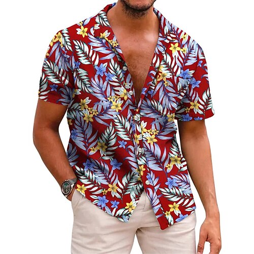 Men's Shirt 3D Print Floral Graphic Patterned Turndown Street Daily 3D Button-Down Short Sleeve Tops Casual Fashion Breathable Comfortable Red
Men's Shirt 3D Print Floral Graphic Patterned Turndown Street Daily 3D Button-Down Short Sleeve Tops Casual Fashion Breathable Comfortable Red
