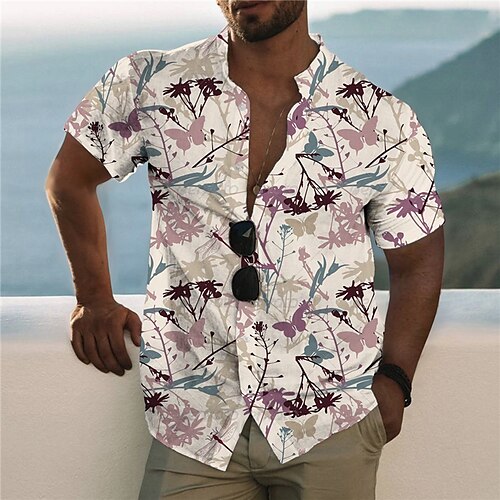 Men's Shirt Graphic Shirt Floral Stand Collar Beige 3D Print Outdoor Casual Short Sleeve Button-Down Print Clothing Apparel Fashion Designer Casual Comfortable / Sports
Men's Shirt Graphic Shirt Floral Stand Collar Beige 3D Print Outdoor Casual Short Sleeve Button-Down Print Clothing Apparel Fashion Designer Casual Comfortable / Sports