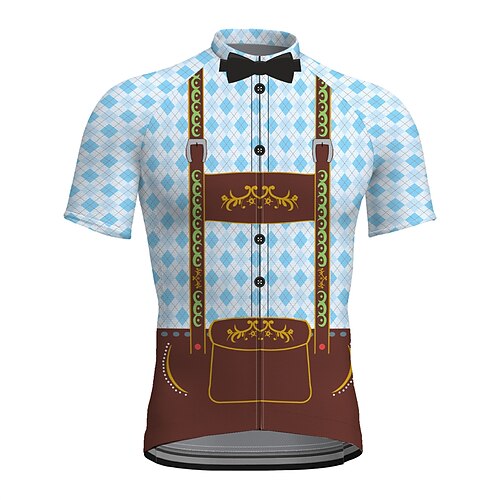 21Grams Men's Cycling Jersey Short Sleeve Bike Top with 3 Rear Pockets Mountain Bike MTB Road Bike Cycling Breathable Quick Dry Moisture Wicking Reflective Strips Blue Plaid Checkered Polyester
21Grams Men's Cycling Jersey Short Sleeve Bike Top with 3 Rear Pockets Mountain Bike MTB Road Bike Cycling Breathable Quick Dry Moisture Wicking Reflective Strips Blue Plaid Checkered Polyester