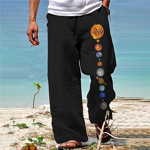 Men's Trousers Beach Pants Pocket Drawstring Elastic Waist Graphic Prints Comfort Breathable Casual Daily Holiday Streetwear Designer Black / Spring / Summer / Elasticity
Men's Trousers Beach Pants Pocket Drawstring Elastic Waist Graphic Prints Comfort Breathable Casual Daily Holiday Streetwear Designer Black / Spring / Summer / Elasticity