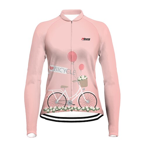 21Grams Women's Cycling Jersey Long Sleeve Bike Top with 3 Rear Pockets Mountain Bike MTB Road Bike Cycling Breathable Quick Dry Moisture Wicking Rosy Pink Graphic Patterned Spandex Polyester Sports
21Grams Women's Cycling Jersey Long Sleeve Bike Top with 3 Rear Pockets Mountain Bike MTB Road Bike Cycling Breathable Quick Dry Moisture Wicking Rosy Pink Graphic Patterned Spandex Polyester Sports