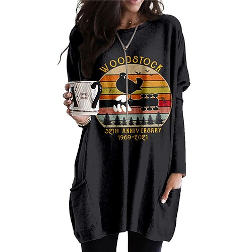 Women's Shift Dress Short Mini Dress Black Long Sleeve Print Letter Animal Pocket Print Fall Spring Crew Neck Casual Vacation 2022 S M L XL XXL 3XL
Women's Shift Dress Short Mini Dress Black Long Sleeve Print Letter Animal Pocket Print Fall Spring Crew Neck Casual Vacation 2022 S M L XL XXL 3XL