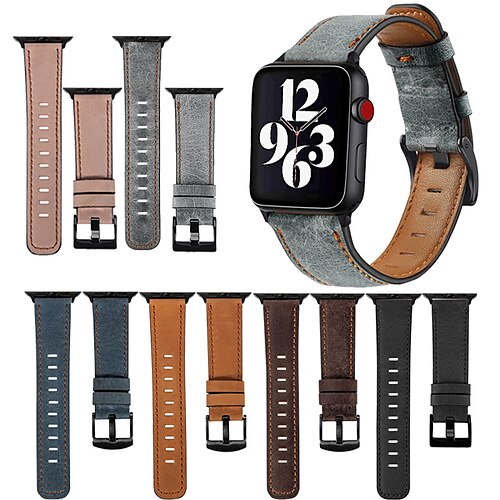 1pc Smart Watch Band Compatible with Apple iWatch 38/40/41mm 42/44/45mm Genuine Leather Luxury Adjustable Quick Release Leather Loop for iWatch Smartwatch Strap Wristband for Series 7 / SE
1pc Smart Watch Band Compatible with Apple iWatch 38/40/41mm 42/44/45mm Genuine Leather Luxury Adjustable Quick Release Leather Loop for iWatch Smartwatch Strap Wristband for Series 7 / SE