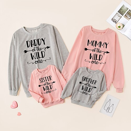 Family Look Sweatshirt Graphic Patterned Letter Daily Print Multicolor Long Sleeve Casual Matching Outfits
Family Look Sweatshirt Graphic Patterned Letter Daily Print Multicolor Long Sleeve Casual Matching Outfits