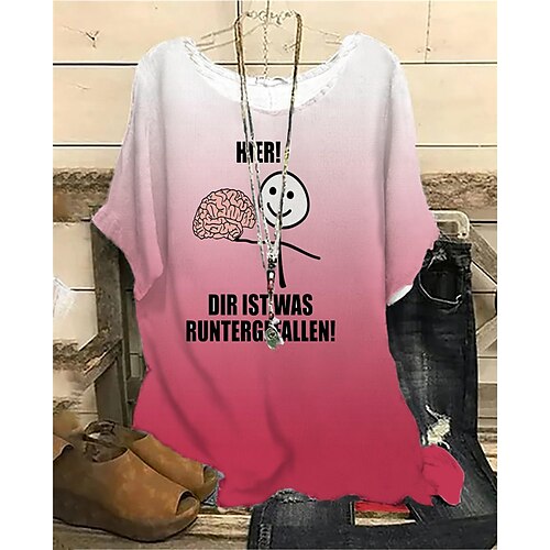 Women's Plus Size Tops Blouse Shirt Color Gradient Graphic Patterned Print Short Sleeve Crewneck Streetwear Daily Vacation Polyester Spring Summer Pink
Women's Plus Size Tops Blouse Shirt Color Gradient Graphic Patterned Print Short Sleeve Crewneck Streetwear Daily Vacation Polyester Spring Summer Pink