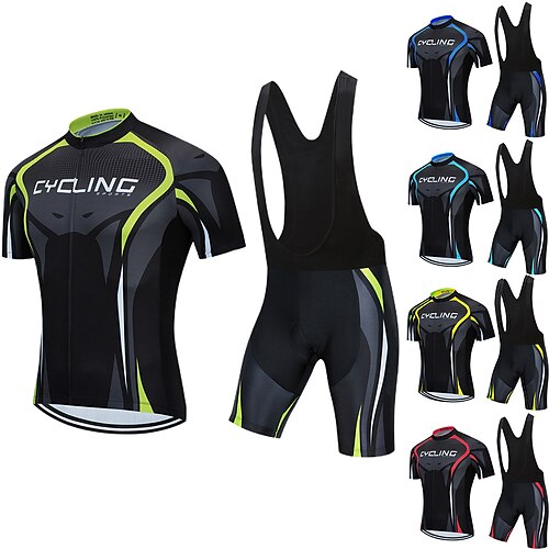 Men's Short Sleeve Cycling Jersey with Bib Shorts Blue Bike 3D Pad Breathable Quick Dry Sports Graphic Clothing Apparel
Men's Short Sleeve Cycling Jersey with Bib Shorts Blue Bike 3D Pad Breathable Quick Dry Sports Graphic Clothing Apparel