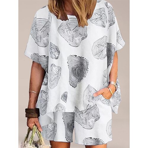 Women's Loungewear Sets Nighty 2 Pieces Flower Fashion Comfort Home Daily Cotton Crew Neck Short Sleeve T shirt Tee Shorts Spring Summer Yellow Red
Women's Loungewear Sets Nighty 2 Pieces Flower Fashion Comfort Home Daily Cotton Crew Neck Short Sleeve T shirt Tee Shorts Spring Summer Yellow Red