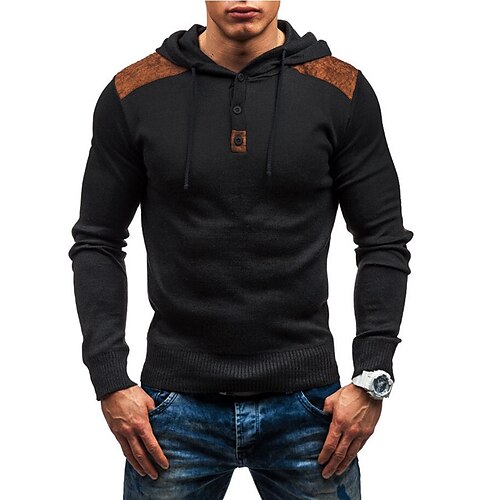 Men's Pullover Hoodie Sweatshirt Button Up Hoodie Color Block Daily Holiday Going out non-printing Casual Streetwear Hoodies Sweatshirts Black Gray
Men's Pullover Hoodie Sweatshirt Button Up Hoodie Color Block Daily Holiday Going out non-printing Casual Streetwear Hoodies Sweatshirts Black Gray