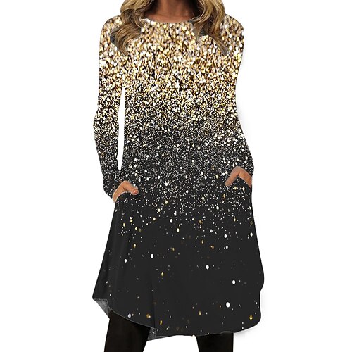Women's Shift Dress Knee Length Dress Green Pink Gold Long Sleeve Color Gradient Pocket Print Fall Spring Crew Neck Casual Vacation 2022 S M L XL XXL 3XL
Women's Shift Dress Knee Length Dress Green Pink Gold Long Sleeve Color Gradient Pocket Print Fall Spring Crew Neck Casual Vacation 2022 S M L XL XXL 3XL