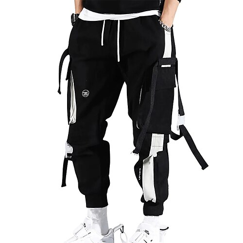 Men's Streetwear Hip Hop Jogger Pants Trousers Drawstring Multi Pocket Elastic Waist Pants Casual Daily Embroidery Color Block Cotton Black S M L XL 2XL / Letter
Men's Streetwear Hip Hop Jogger Pants Trousers Drawstring Multi Pocket Elastic Waist Pants Casual Daily Embroidery Color Block Cotton Black S M L XL 2XL / Letter