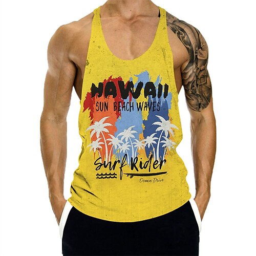 Men's Tank Top Vest 3D Print Graphic Patterned Tree Crew Neck Street Casual 3D Print Sleeveless Tops Fashion Breathable Comfortable Beach Yellow / Summer / Summer
Men's Tank Top Vest 3D Print Graphic Patterned Tree Crew Neck Street Casual 3D Print Sleeveless Tops Fashion Breathable Comfortable Beach Yellow / Summer / Summer