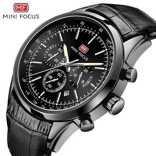MINI FOCUS Quartz Watch for Men Analog Quartz Stylish Stylish Waterproof Calendar Alloy PU Leather Fashion
MINI FOCUS Quartz Watch for Men Analog Quartz Stylish Stylish Waterproof Calendar Alloy PU Leather Fashion