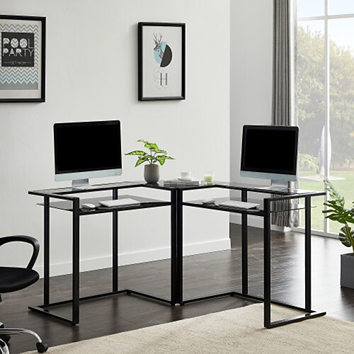 l-formet glas skrivebord 56 hjemmekontor computer skrivebord med hylde rundt hjørne glas arbejdsstation skrivebord sort
l-formet glas skrivebord 56 hjemmekontor computer skrivebord med hylde rundt hjørne glas arbejdsstation skrivebord sort