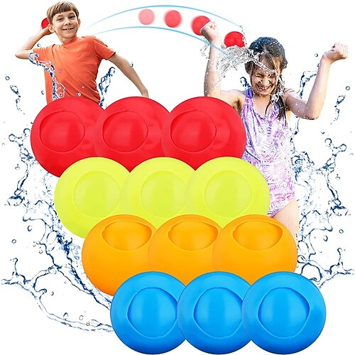 8/12pcs palline d'acqua riutilizzabili palloncini d'acqua in silicone a riempimento rapido bombe morbide forniture per la lotta contro l'acqua colore misto
8/12pcs palline d'acqua riutilizzabili palloncini d'acqua in silicone a riempimento rapido bombe morbide forniture per la lotta contro l'acqua colore misto