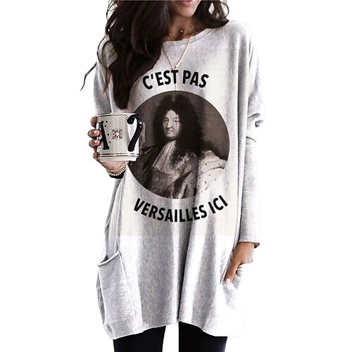 Women's Shift Dress Short Mini Dress White Long Sleeve Print Letter Pocket Print Fall Spring Crew Neck Casual Vacation 2022 S M L XL XXL 3XL
Women's Shift Dress Short Mini Dress White Long Sleeve Print Letter Pocket Print Fall Spring Crew Neck Casual Vacation 2022 S M L XL XXL 3XL