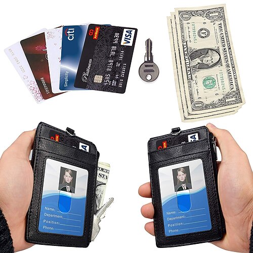 Pu Leather Id Card Lanyard With Multiple Card Slots With Zipper Id Card Sleeve Credit Card Holder
Pu Leather Id Card Lanyard With Multiple Card Slots With Zipper Id Card Sleeve Credit Card Holder