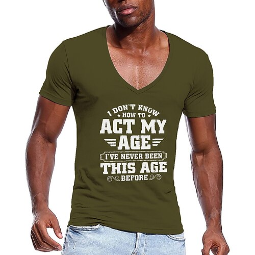 Men's Unisex T shirt Tee Hot Stamping Letter V Neck Street Casual Print Short Sleeve Tops Designer Simple Basic Casual Green Black Light gray / Summer
Men's Unisex T shirt Tee Hot Stamping Letter V Neck Street Casual Print Short Sleeve Tops Designer Simple Basic Casual Green Black Light gray / Summer