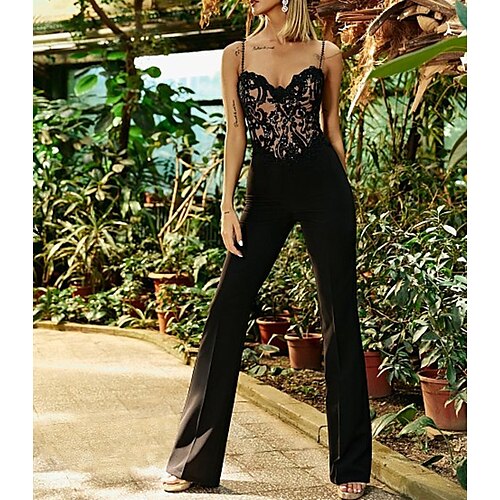 Jumpsuits Evening Dresses Sexy Dress Prom Floor Length Sleeveless Spaghetti Strap Stretch Fabric with Appliques Pure Color 2022
Jumpsuits Evening Dresses Sexy Dress Prom Floor Length Sleeveless Spaghetti Strap Stretch Fabric with Appliques Pure Color 2022