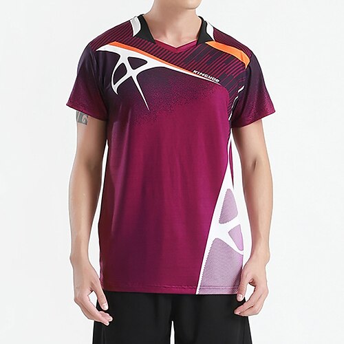 Men's Tennis Shirt Athletic Shirt Breathable Quick Dry Moisture Wicking Short Sleeve T Shirt Regular Fit V Neck Printed Summer Gym Workout Tennis Badminton / Micro-elastic / Lightweight
Men's Tennis Shirt Athletic Shirt Breathable Quick Dry Moisture Wicking Short Sleeve T Shirt Regular Fit V Neck Printed Summer Gym Workout Tennis Badminton / Micro-elastic / Lightweight