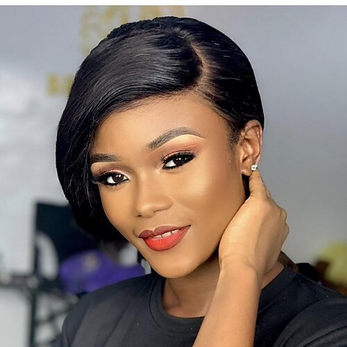 Pre Plucked Brazilian Human Hair Wigs Side Part Bob Wig for Women Natural Color T Part 13X4X1 Lace Remy Straight Human Hair Wigs
Pre Plucked Brazilian Human Hair Wigs Side Part Bob Wig for Women Natural Color T Part 13X4X1 Lace Remy Straight Human Hair Wigs
