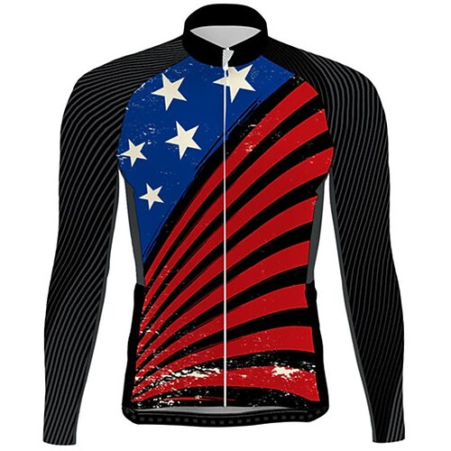 21Grams Men's Cycling Jersey Long Sleeve Bike Top with 3 Rear Pockets Mountain Bike MTB Road Bike Cycling Breathable Quick Dry Moisture Wicking Reflective Strips Black Stripes Polyester Spandex Sports
21Grams Men's Cycling Jersey Long Sleeve Bike Top with 3 Rear Pockets Mountain Bike MTB Road Bike Cycling Breathable Quick Dry Moisture Wicking Reflective Strips Black Stripes Polyester Spandex Sports