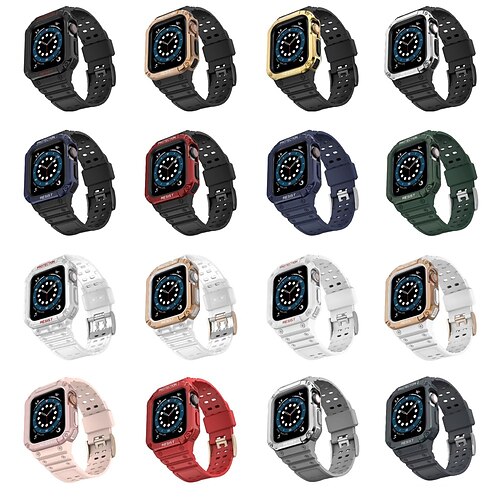 1pc Smart Watch Band Compatible with Apple iWatch 38mm Series 3/2/1 42mm Series 3/2/1 40mm Series 6/5/4 / SE PC TPU Adjustable Shockproof Sport Band for iWatch Smartwatch Strap Wristband for Series 7
1pc Smart Watch Band Compatible with Apple iWatch 38mm Series 3/2/1 42mm Series 3/2/1 40mm Series 6/5/4 / SE PC TPU Adjustable Shockproof Sport Band for iWatch Smartwatch Strap Wristband for Series 7