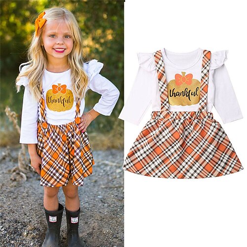 Kids Girls' T-shirt Skirt Clothing Set 1-5 Years 2 Pieces Long Sleeve White Black Plaid Letter Print Street Outdoor Cute Sweet Regular
Kids Girls' T-shirt Skirt Clothing Set 1-5 Years 2 Pieces Long Sleeve White Black Plaid Letter Print Street Outdoor Cute Sweet Regular