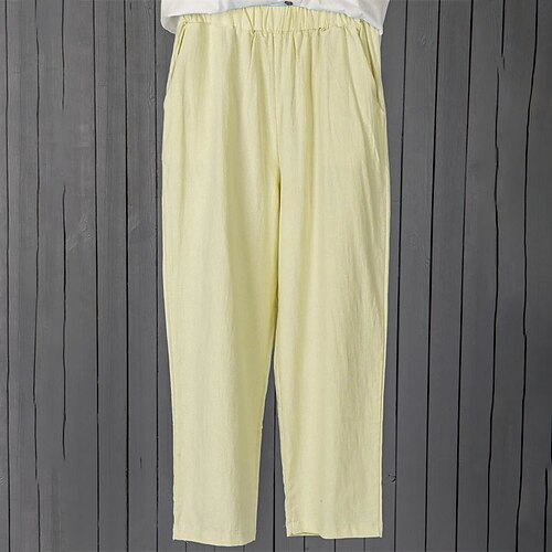 Women's Loungewear Bottom Nighty Pure Color Comfort Home Daily Cotton And Linen Long Pant Pocket Spring Summer White Blue
Women's Loungewear Bottom Nighty Pure Color Comfort Home Daily Cotton And Linen Long Pant Pocket Spring Summer White Blue