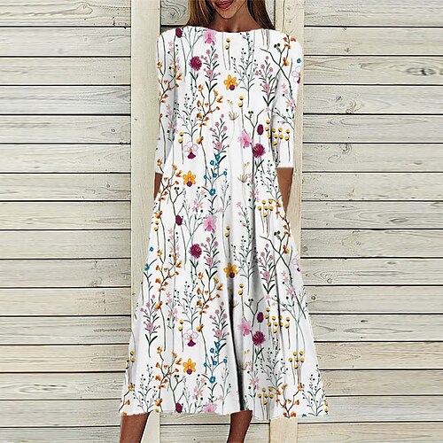 Mujer Vestido informal Vestido de cambio Vestido Midi Azul Piscina Rojo Blanco Manga 3/4 Floral Frunce Otoño Primavera Cuello Barco 2022 S M L XL XXL 3XL
Mujer Vestido informal Vestido de cambio Vestido Midi Azul Piscina Rojo Blanco Manga 3/4 Floral Frunce Otoño Primavera Cuello Barco 2022 S M L XL XXL 3XL