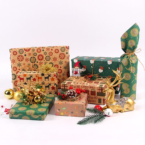 4pcs Christmas Reindeer Santa Claus Snowman Wrapping Paper for Gift Decoration Party 2028 inch Kraft Paper
4pcs Christmas Reindeer Santa Claus Snowman Wrapping Paper for Gift Decoration Party 2028 inch Kraft Paper