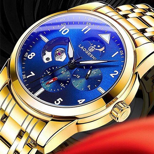 Laogeshi214a Business Men'S Watch Waterproof Luminous Tourbillon Small Three-Pin 24 Small Automatic Mechanical Watch Watch
Laogeshi214a Business Men'S Watch Waterproof Luminous Tourbillon Small Three-Pin 24 Small Automatic Mechanical Watch Watch