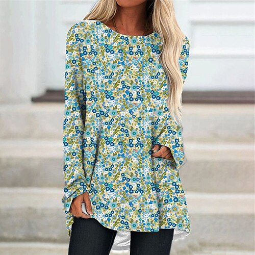 Women's Shift Dress Knee Length Dress Green Pink Long Sleeve Floral Print Fall Spring Crew Neck Casual Vacation 2022 S M L XL XXL 3XL
Women's Shift Dress Knee Length Dress Green Pink Long Sleeve Floral Print Fall Spring Crew Neck Casual Vacation 2022 S M L XL XXL 3XL