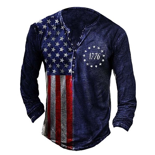 Men's Henley Shirt T shirt Tee 3D Print Graphic Patterned National Flag Henley Street Casual Button-Down Print Long Sleeve Tops Basic Fashion Classic Comfortable Blue / Sports
Men's Henley Shirt T shirt Tee 3D Print Graphic Patterned National Flag Henley Street Casual Button-Down Print Long Sleeve Tops Basic Fashion Classic Comfortable Blue / Sports
