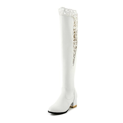 Mulheres Botas Diário Botas Acima do Joelho Inverno Salto Robusto Ponta Redonda Sensual Pele PU zíper Cor Sólida Preto Branco
Mulheres Botas Diário Botas Acima do Joelho Inverno Salto Robusto Ponta Redonda Sensual Pele PU zíper Cor Sólida Preto Branco