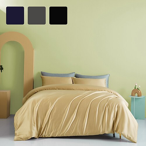 3 Piece Satin Duvet Cover Set Bedding Sets Queen Luxury Rich Silk Silky Super Soft Solid Color Reversible Wrinkle Free(1 Pillowcase for Twin/Single)
3 Piece Satin Duvet Cover Set Bedding Sets Queen Luxury Rich Silk Silky Super Soft Solid Color Reversible Wrinkle Free(1 Pillowcase for Twin/Single)