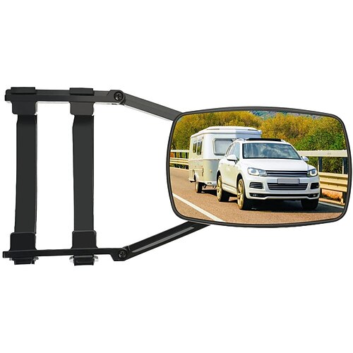 Black Car Towing Mirror Clip on Side Extension Towing Mirror 360 Degree Rotation Adjustable Dual View Tow Mirror for Car Truck Auto
Black Car Towing Mirror Clip on Side Extension Towing Mirror 360 Degree Rotation Adjustable Dual View Tow Mirror for Car Truck Auto